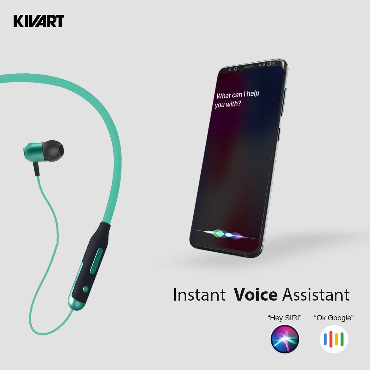 KIVART Jazz Neckband | NB - Jazz | 35 Hours Playtime | Premium Sound Quality | Comfortable Fit Magnetic in Ear Earbuds, Voice Assistant, Dual Pairing - KivartLabs