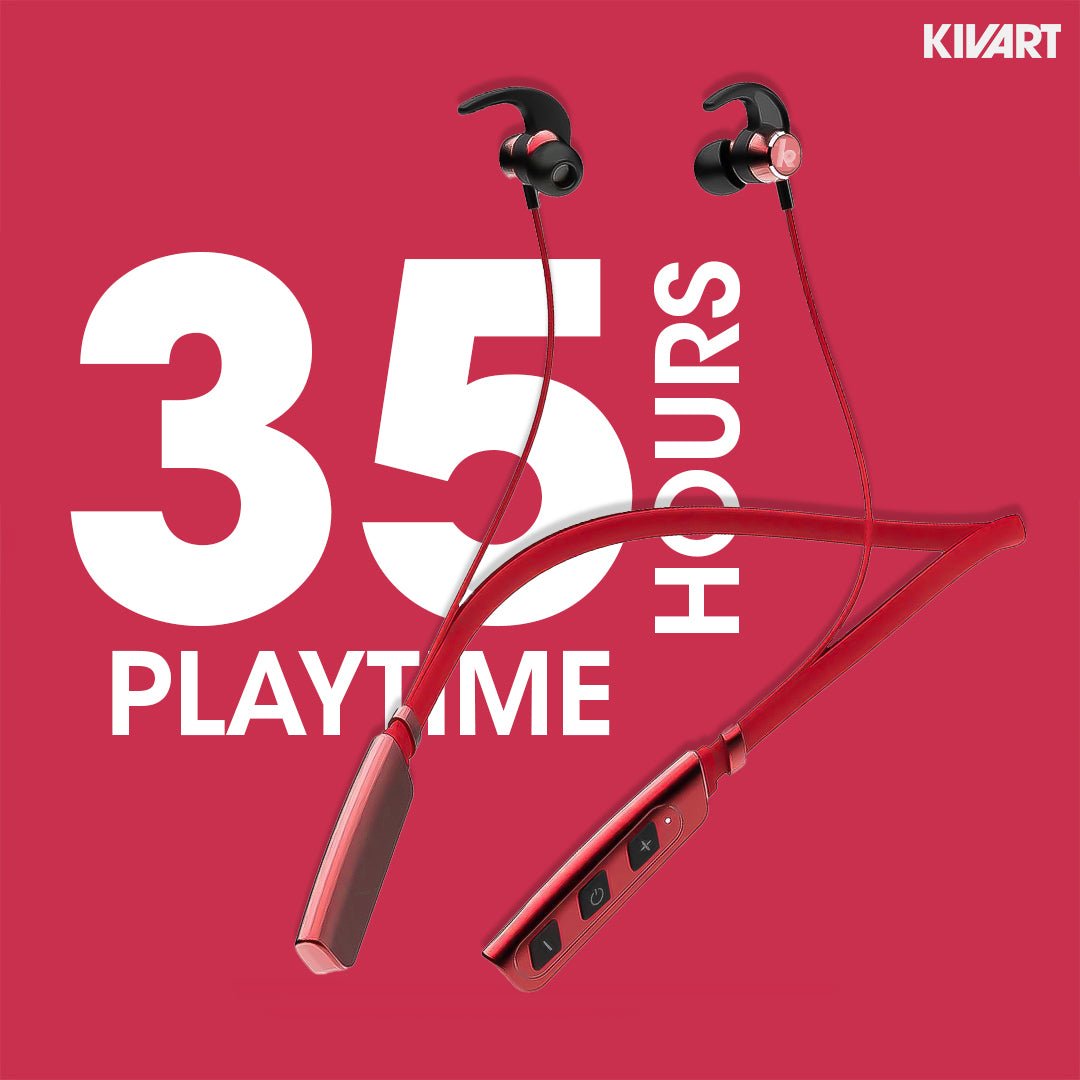 Kivart Buzz Neckband | 35 Playtime | C-Type Fast Charging | HD Quality Calls - KivartLabs