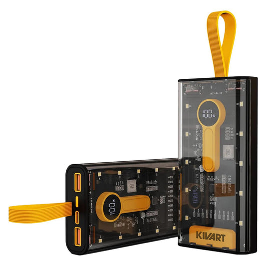 Kivart Sprint | 22.5 watt Fast Charging | 10000 mah Battery | LED indicators | 3 Charging ports | Futuristic design - KivartLabs