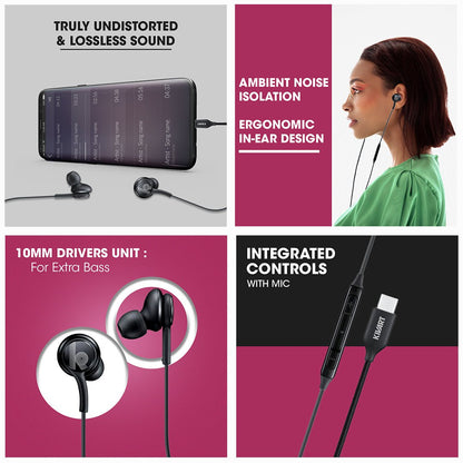 Kivart Usher Type C Wired Earphone with Built in Microphone - KivartLabs