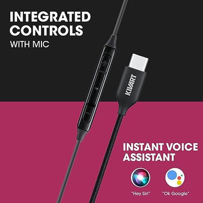 Kivart Usher Type C Wired Earphone with Built in Microphone - KivartLabs